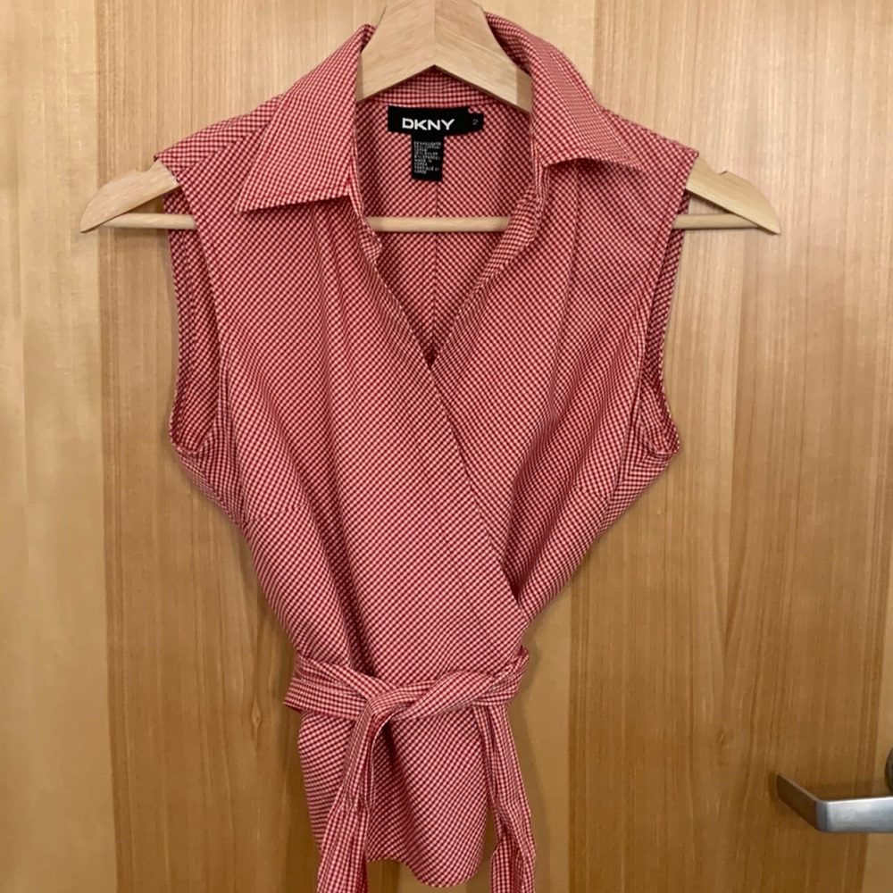 DKNY wrap shirt